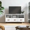 vidaXL Tv-Bänkar>Tv-bänk vit 102x36x50 cm konstruerat trä