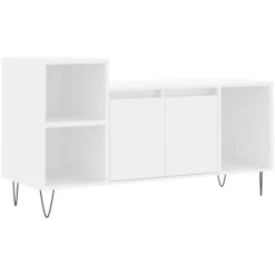 vidaXL Tv-Bänkar>Tv-bänk vit 100x35x55 cm konstruerat trä