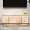 vidaXL Tv-Bänkar>Tv-bänk 110x34x40 cm massiv furu