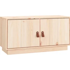 vidaXL Tv-Bänkar>Tv-bänk 80x34x40 cm massiv furu