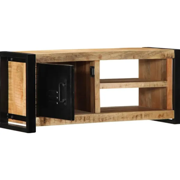vidaXL Tv-Bänkar>Tv-bänk 80x30x35 cm massivt grovt mangoträ