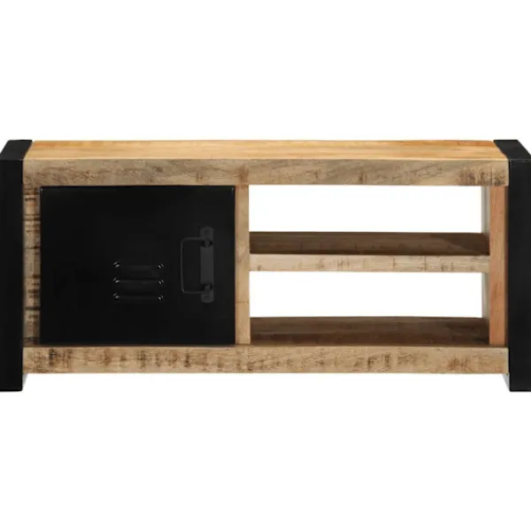 vidaXL Tv-Bänkar>Tv-bänk 80x30x35 cm massivt grovt mangoträ
