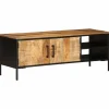 vidaXL Tv-Bänkar>Tv-bänk 110x35x40 cm massivt grovt mangoträ