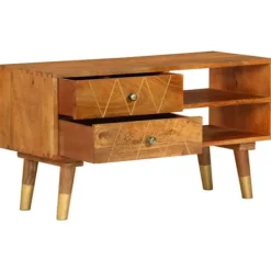 vidaXL Tv-Bänkar>TV-bänk 85x35x47 cm massivt mangoträ