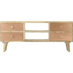 vidaXL Tv-Bänkar>TV-bänk 110x30x45 cm massivt mangoträ