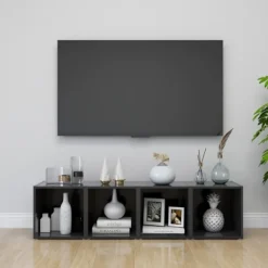 vidaXL Tv-Bänkar>Tv-bänkar 4 st grå 37x35x37 cm konstruerat trä