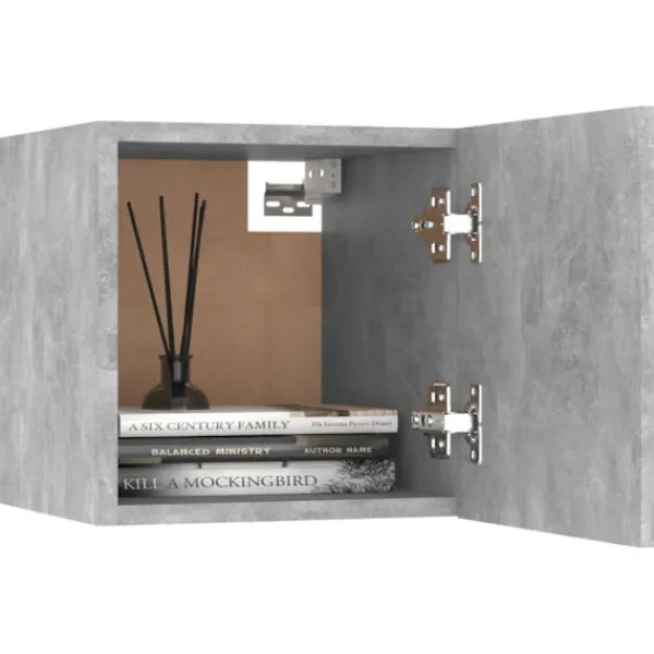 vidaXL Tv-Bänkar>TV-skåp 8 delar betonggrå konstruerat trä