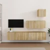 vidaXL Tv-Bänkar>Tv-skåp 4 delar sonoma-ek konstruerat trä