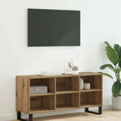 vidaXL Tv-Bänkar>TV-skåp Artisan Ek 103,5 x 30 x 50 cm Konstruerat trä