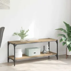 vidaXL Tv-Bänkar>TV-skåp Artisan Ek 100x33x41cm Konstruerat trä och järn