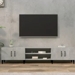 vidaXL Tv-Bänkar>TV-skåp betonggrå 180x31,5x40 cm konstruerat trä