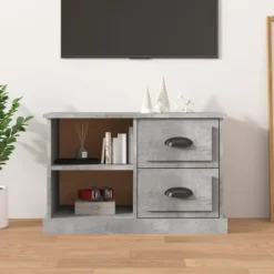 vidaXL Tv-Bänkar>TV-skåp betonggrå 73x35,5x47,5 cm konstruerat trä