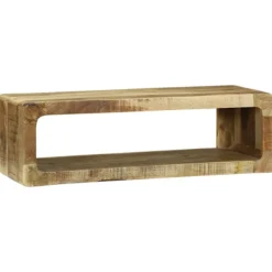 vidaXL Tv-Bänkar>TV-Skåp med hylla med lagring Brun Massivt Mangoträ