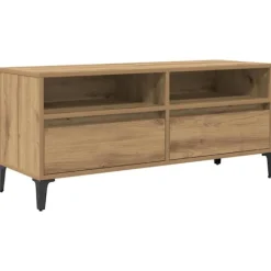 vidaXL Tv-Bänkar>TV-skåp med låda Artisan Ek 100 x 34,5 x 44,5 cm