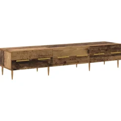 vidaXL Tv-Bänkar>TV-skåp med låda Gammalt trä 150 x 36 x 30 cm Konstruerat trä