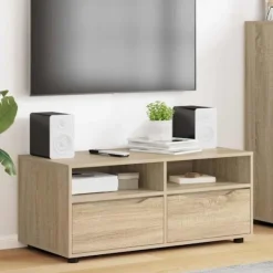 vidaXL Tv-Bänkar>TV-skåp med låda Sonoma-ek 100 x 48 x 43 cm Konstruerat trä
