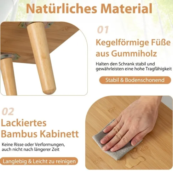 B2X Tv-Bänkar>TV-skåp Modernt TV-ställ för tv-apparater upp till 55 tum 120,5 x 31 x 45,5 cm naturligt