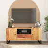 vidaXL Tv-Bänkar>TV-skåp 105x33,5x46 cm massivt akacia och konstruerat trä