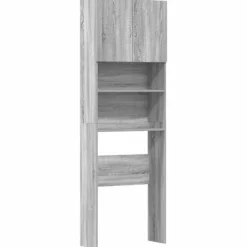 vidaXL Skåp>Tvättmaskinsskåp grå sonoma 64x24x190 cm konstruerat trä