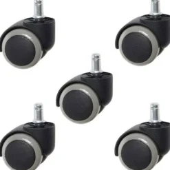 CL Kontorsmöbler>Tysta kontorsstolsrullar 5-pack Universalhjul Hårt golv
