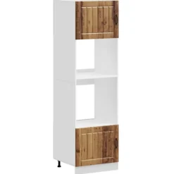 vidaXL Skåp>Ugnsskåp 2 st Lucca åldrat trä konstruerat trä