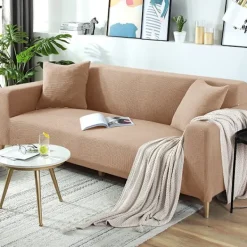 Soffor>Universellt elastiskt sofföverdrag, kamelfärgat Single seat 85-135cm