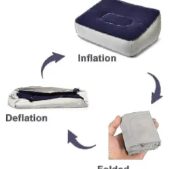 Sittpuffar>Uppblåsbar Fotstödkudde, pvc Rese Fotstödkudde, bärbar Fotstödskudde, fot Relax Kudde Ben Upp Avslappnande Fotpall För Resor Kontor & Hem R