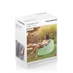 InnovaGoods Sittpuffar>Uppblåsbar fåtölj med flerfärgad LED och fjärrkontroll Chight