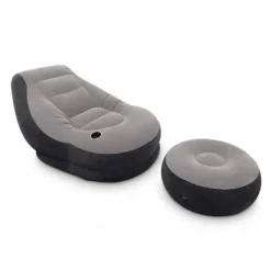 Northio Fåtöljer>Uppblåsbar fåtölj med fotpall, slitstark vinyl