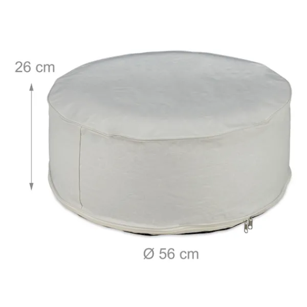 B2X Sittpuffar>Uppblåsbar pall i krämvit