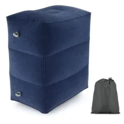 Sittpuffar>Uppblåsbart fotstöd för resor, kontor och hem i blått [ZHE]