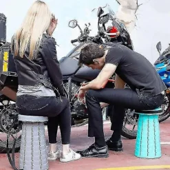 Pallar>Uppgraderad version hopfällbar pall, teleskopisk pall för alla tillfällen