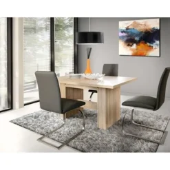 Matbord>Utdragbart matbord för 6 till 12 personer modern stil - MIDDAG - L 140-273 x B 90 cm