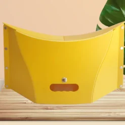 Pallar>Utomhus hopfällbar pall Bärbar Plast Camping Fiske Låg Stol för Travel Train Gul L(45x15x26)