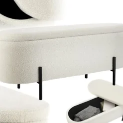 tectake Kistor & Koffertar>Vadderad sittbänk med förvaring, Lanja