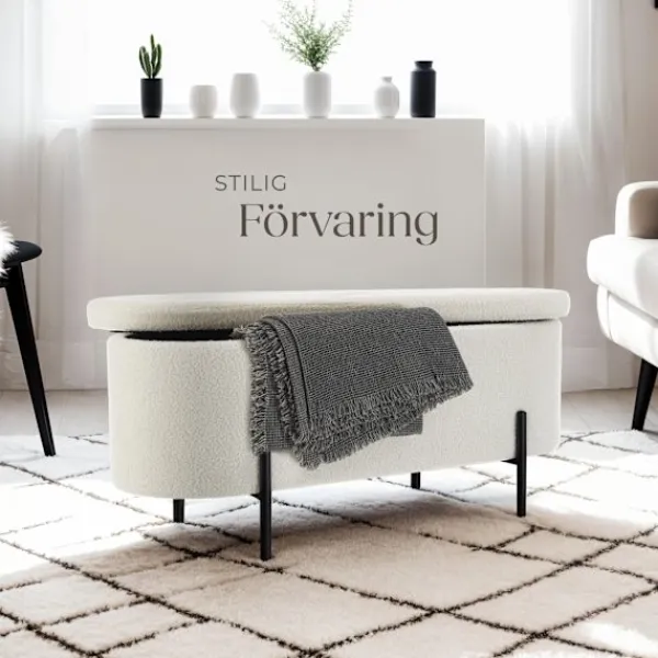 tectake Kistor & Koffertar>Vadderad sittbänk med förvaring, Lanja