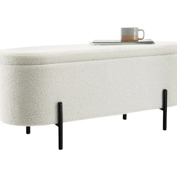 tectake Kistor & Koffertar>Vadderad sittbänk med förvaring, Lanja