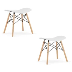 Valora Pallar>CORFU Pall Vit Ergonomisk Design för Kök x2