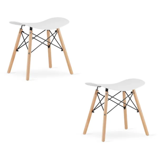 Valora Pallar>CORFU Pall Vit Ergonomisk Design för Kök x2