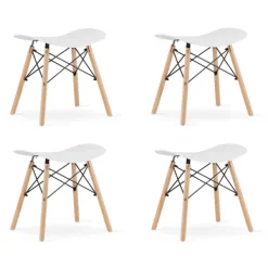 Valora Pallar>CORFU Pall Vit Modern Ergonomisk Design x4