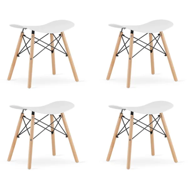 Valora Pallar>CORFU Pall Vit Modern Ergonomisk Design x4