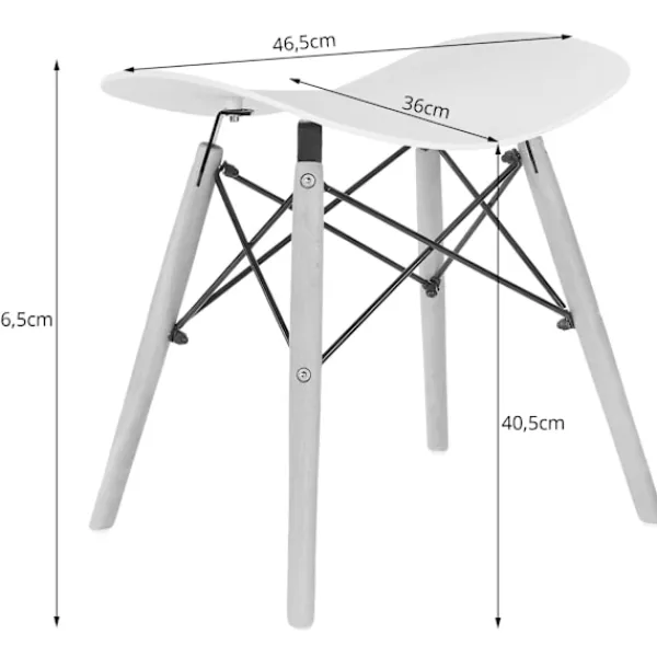 Valora Pallar>CORFU Pall Vit Modern Ergonomisk Design x4