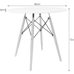 Valora Matbord>KOVA TODI Runt Bord 80cm - Svart / Svarta Ben