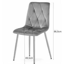 Valora Matgrupper>NP Bordsset med 4 grå TYRA-stolar - Sonoma Oak 120x80