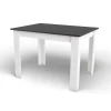 Valora Matbord>NP Rektangulärt Matbord Svart Skiva med Vita Ben