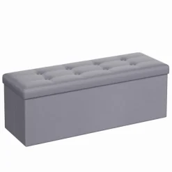 Valora Sittpuffar>POUF Förvaringsottoman Ljusgrå MDF för sovrum