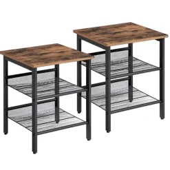 Valora Småbord>Rustikt 2-delat soffbord och sängbordsset