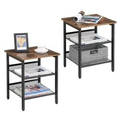 Valora Småbord>Rustikt 2-delat soffbord och sängbordsset