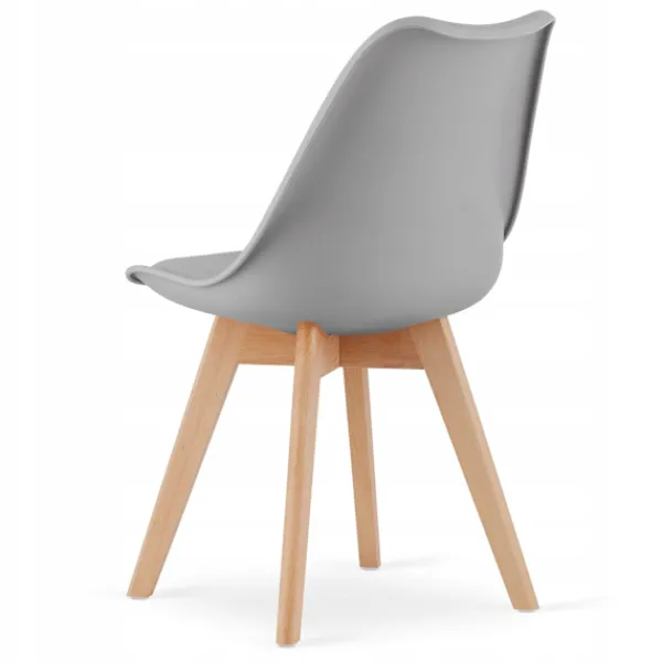 Valora Matgrupper>SET MED REKTANGULÄRA BORD YURO 120x80 Vit + 4 Stolar Grå