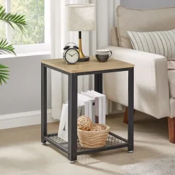 Valora Småbord>Soffbord / Nattduksbord - Sonoma Ek med Svart Ram